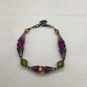 Black Cat Baubles Jewelry Gemstone Sterling Silver 925 Clasp Bracelet Boho.